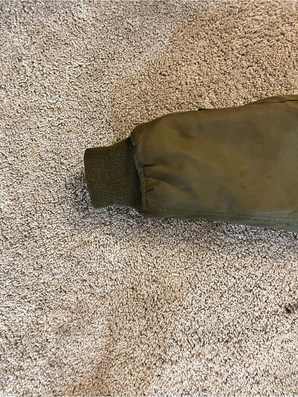 Men's Olive Green Bomber Jacket - Classic Military Style